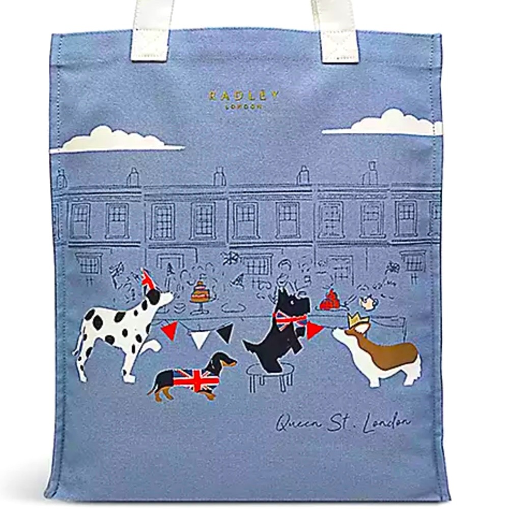 Radley London Platinum Jubilee canvas shopping tote.